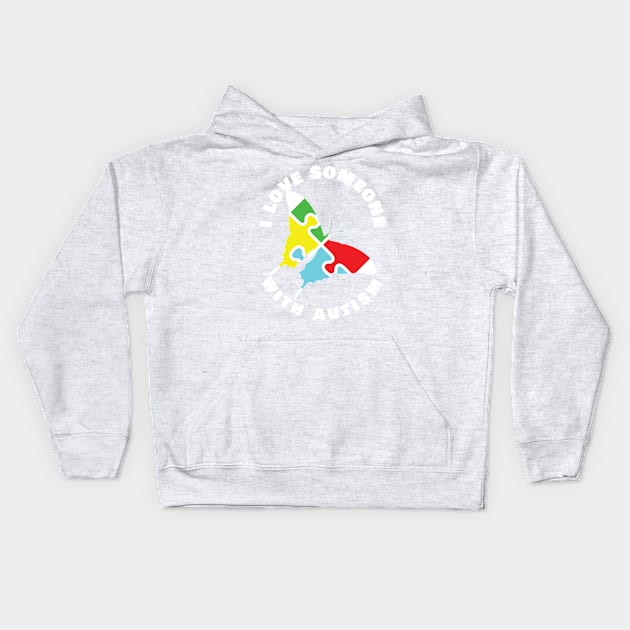 I Love Someone With Autism Kids Hoodie by swagmaven